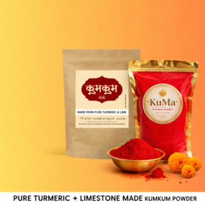 KuMa Festive Pooja Combo – Red Kumkum 200 g + Kashmiri Kesar 1 g